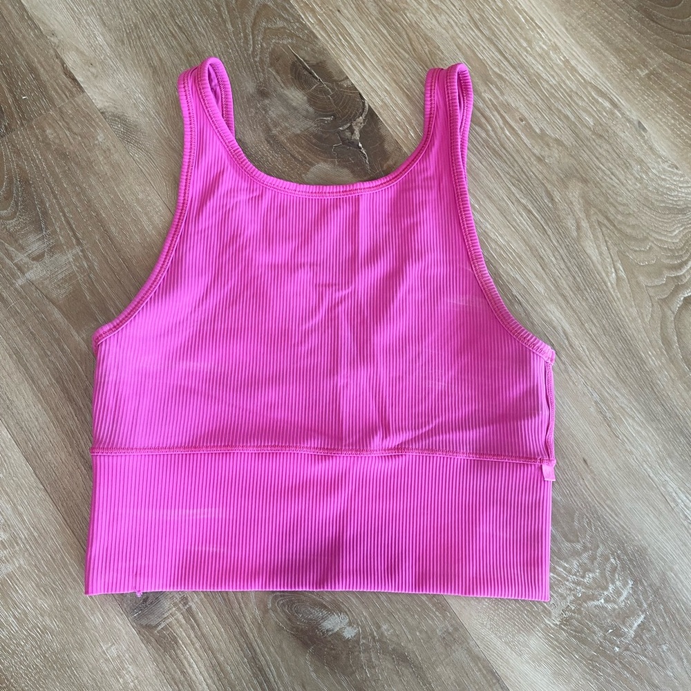 Lululemon Pink Ribbed Tank Top